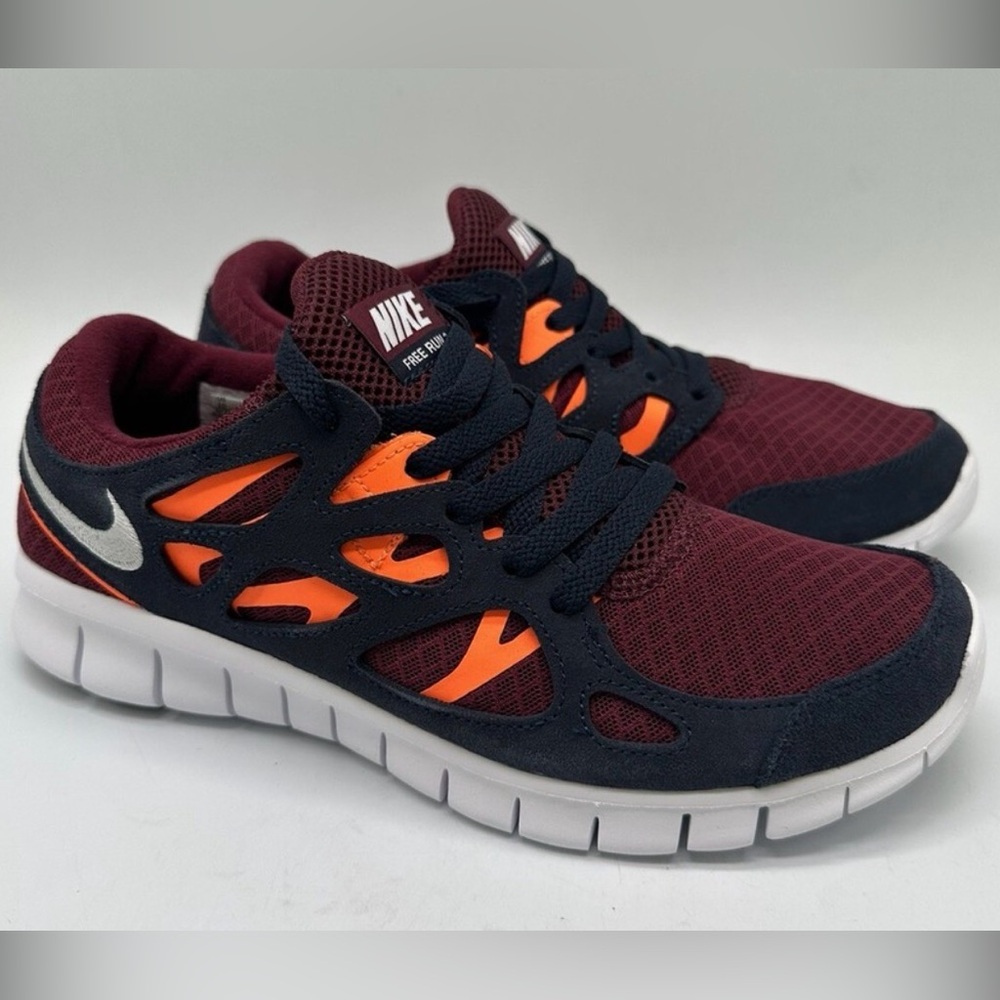 Nike Burgundy and Orange Athletic Shoes